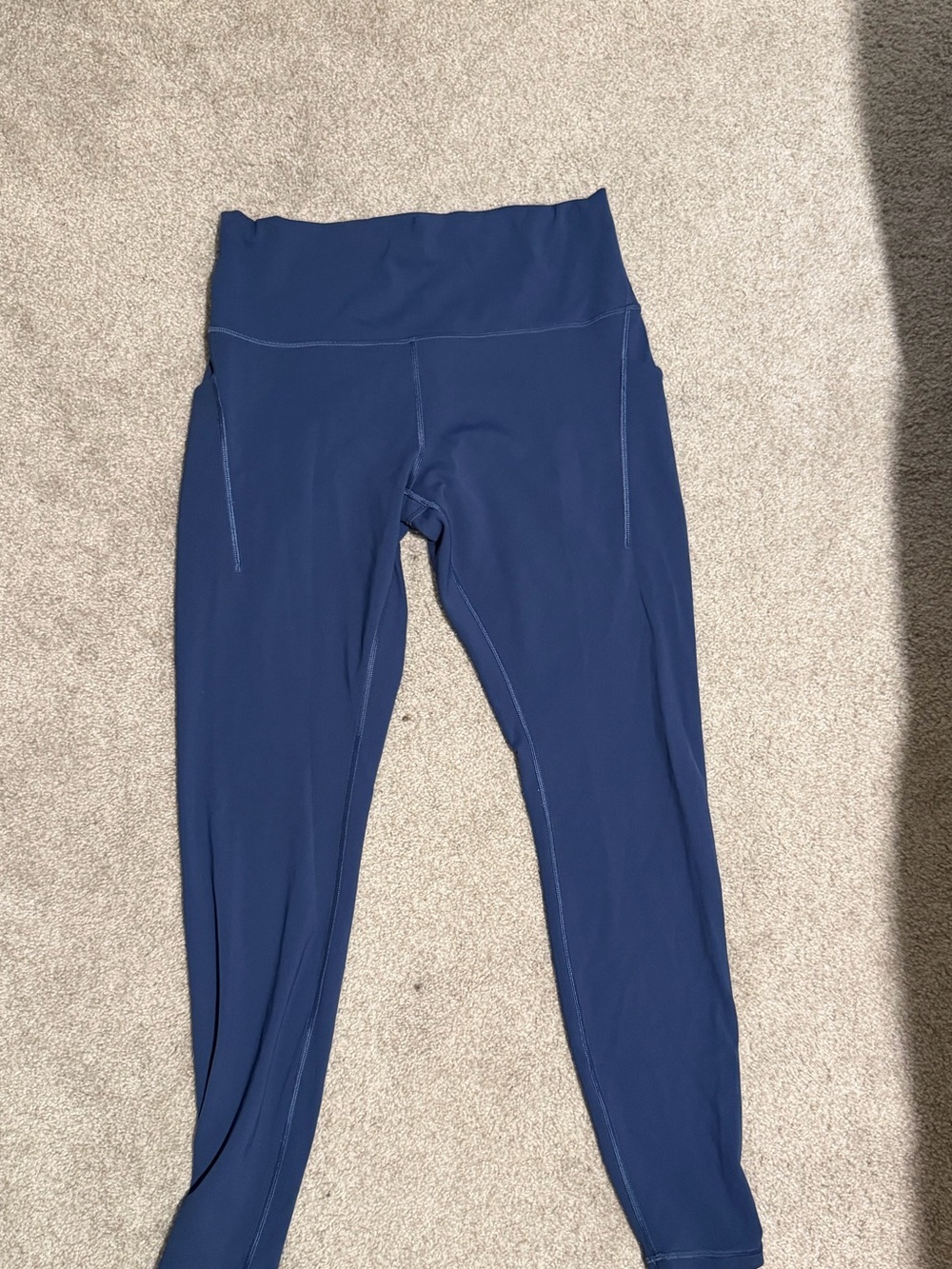 Lululemon Wunder High-Waist Navy Blue Active Leggings